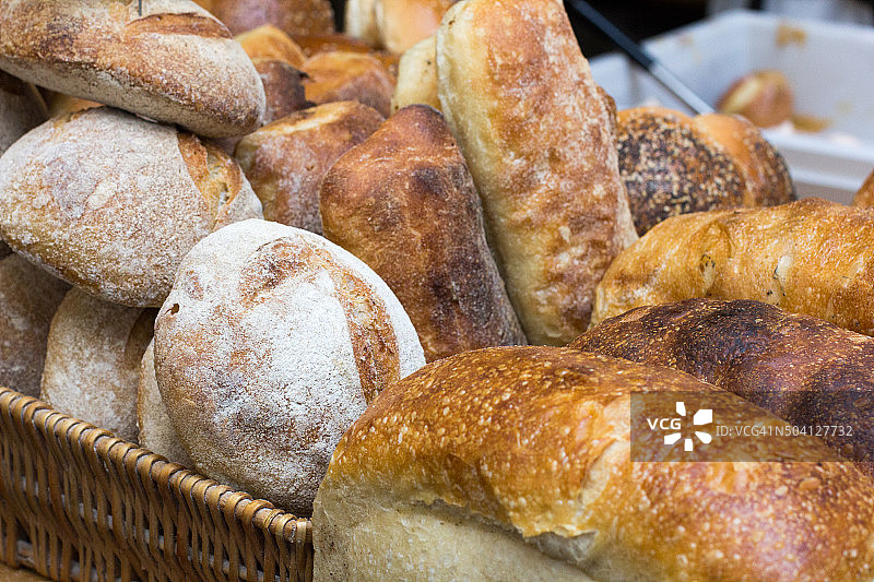 伦敦博罗市场上的面包卷图片素材