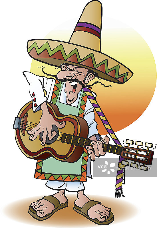 墨西哥吉他演奏者图片素材