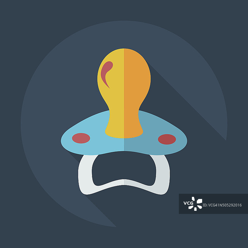扁平风格现代奶嘴阴影图标设计图片素材