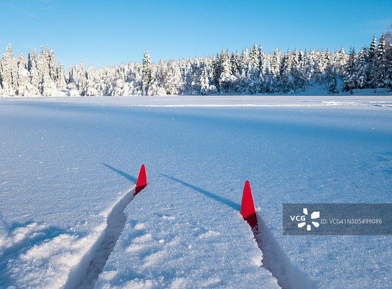 挪威奥斯陆越野滑雪图片素材