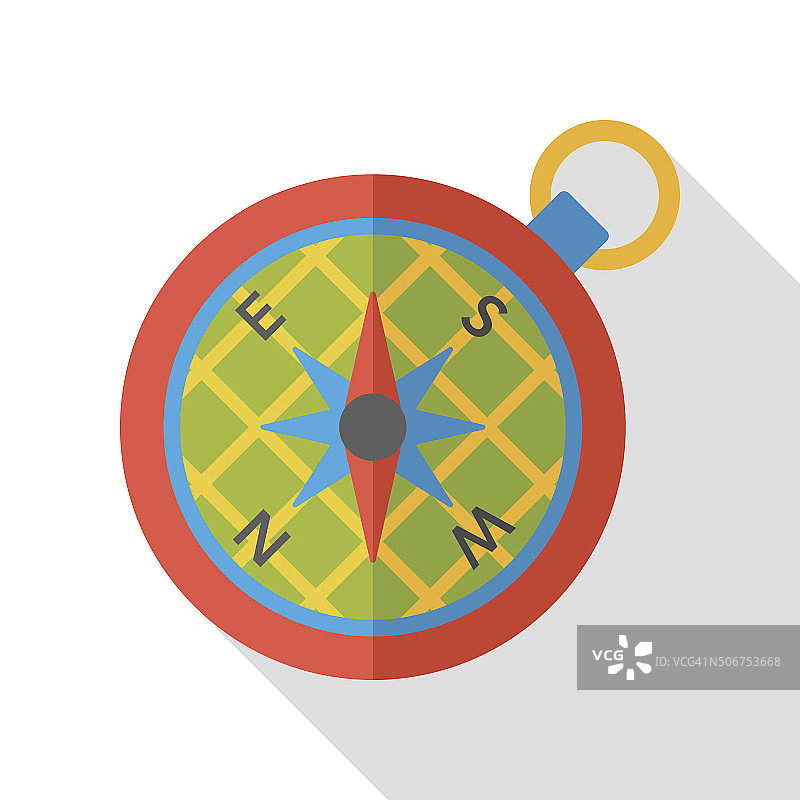 扁平风格的GPS指南针图标图片素材
