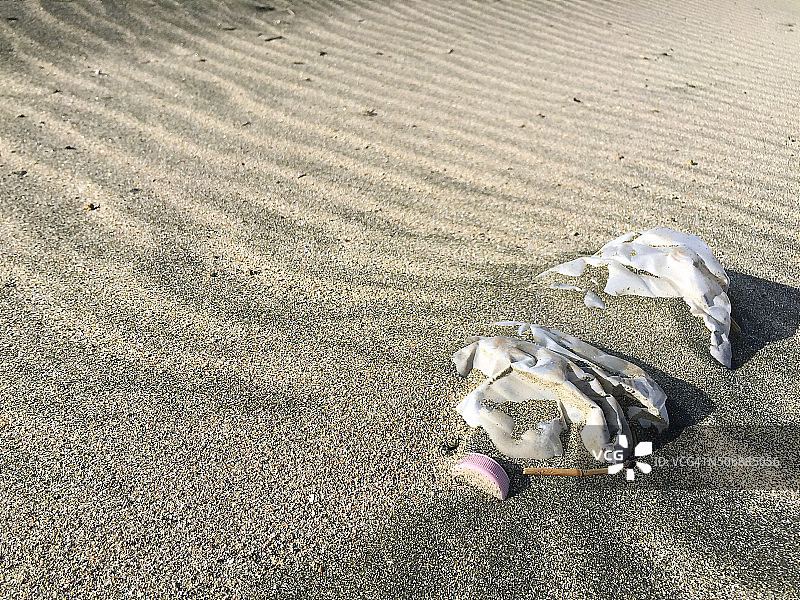 海滩污染图片素材