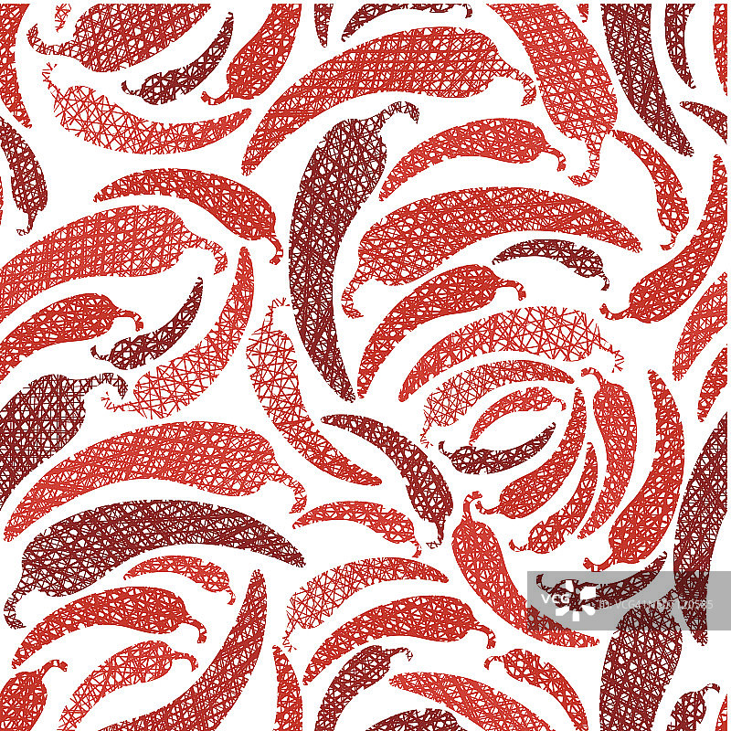 红辣椒无缝图案，墨西哥美食主题图片素材