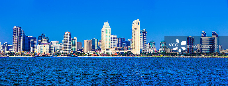 圣地亚哥天际线，加利福尼亚州图片素材