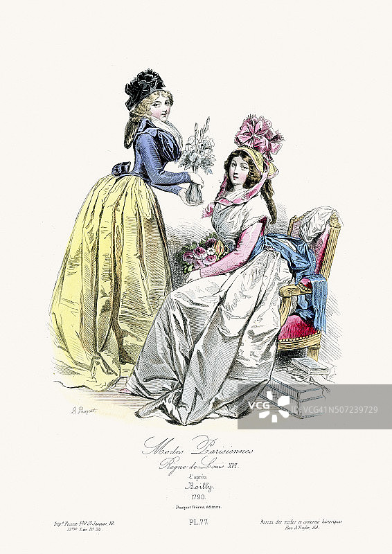 十八世纪巴黎时尚图片素材