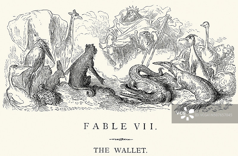 拉封丹寓言 - 钱包图片素材