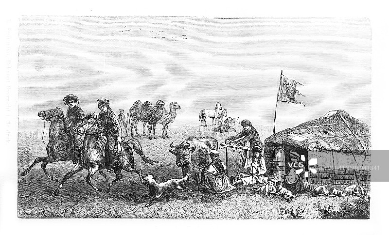 卡尔梅克族人民的生活图片素材