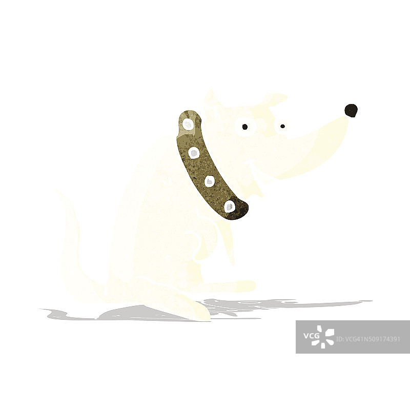 卡通快乐大项圈狗图片素材