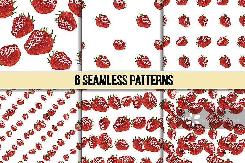 草莓无缝图案图片素材