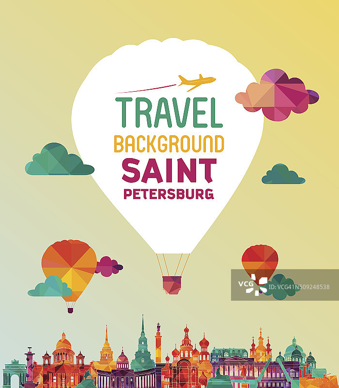圣彼得堡著名纪念碑矢量图图片素材