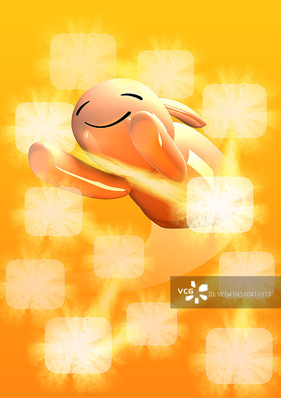 带有空白画框的飞兔图片素材