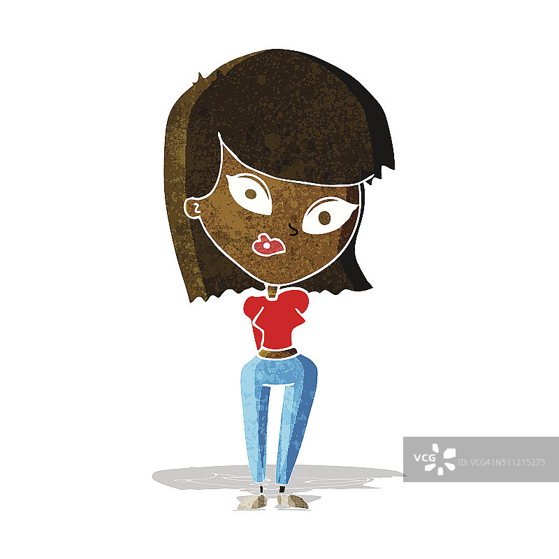 卡通糊涂的女人图片素材