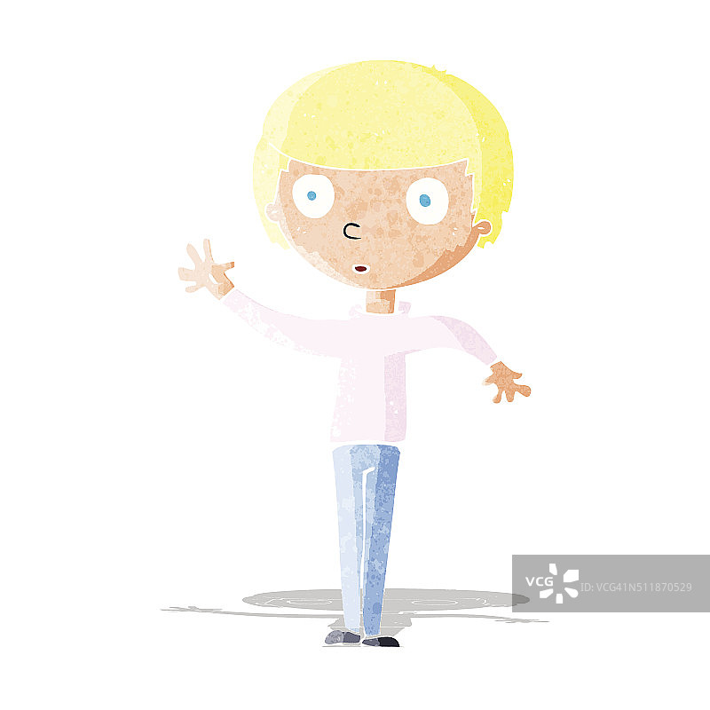 卡通凝视的男孩图片素材