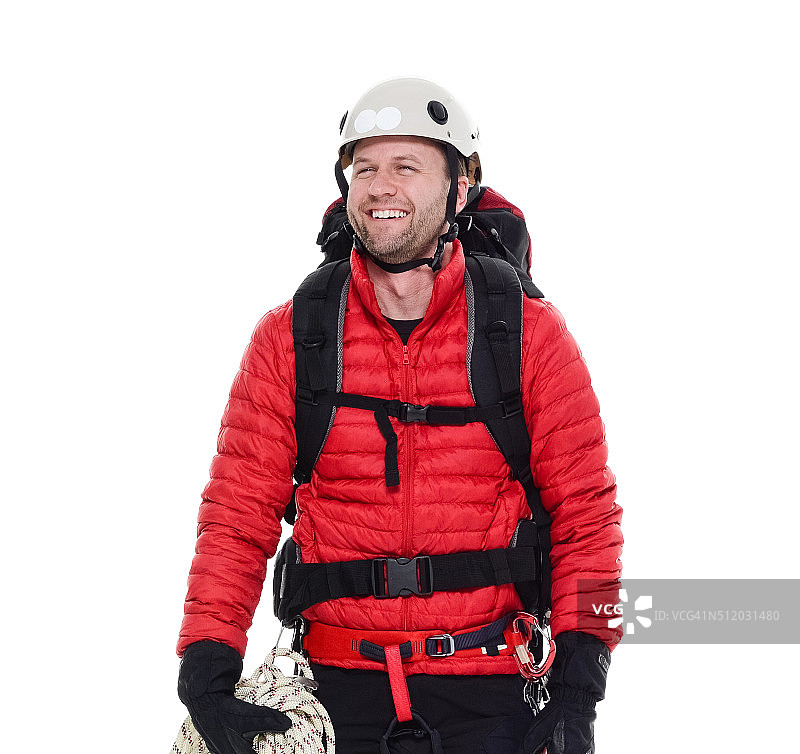 快乐的攀冰者图片素材