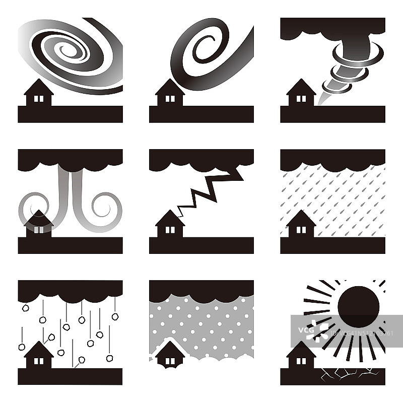 天气灾害自然灾害图标图片素材