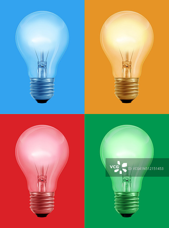 发光灯泡图片素材