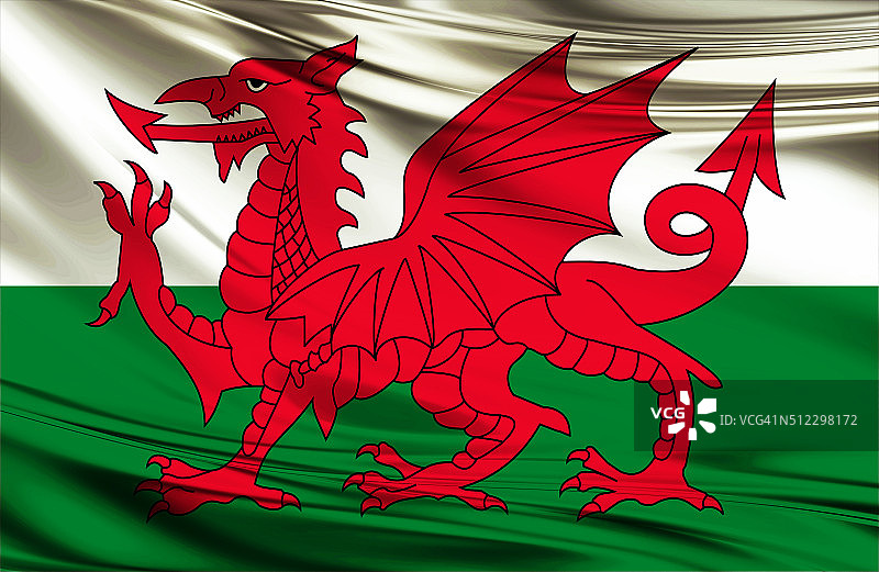 威尔士旗帜图片素材