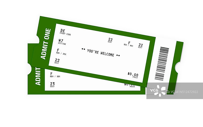 票据样本：空白活动票据图片素材