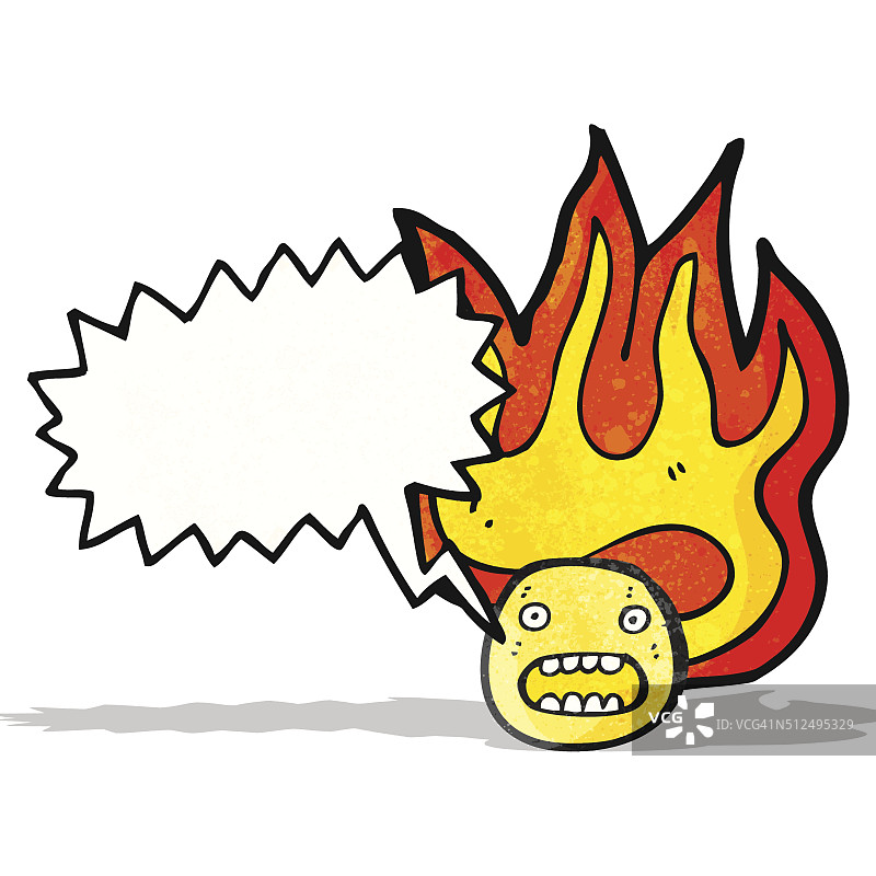 卡通火焰表情符号图片素材