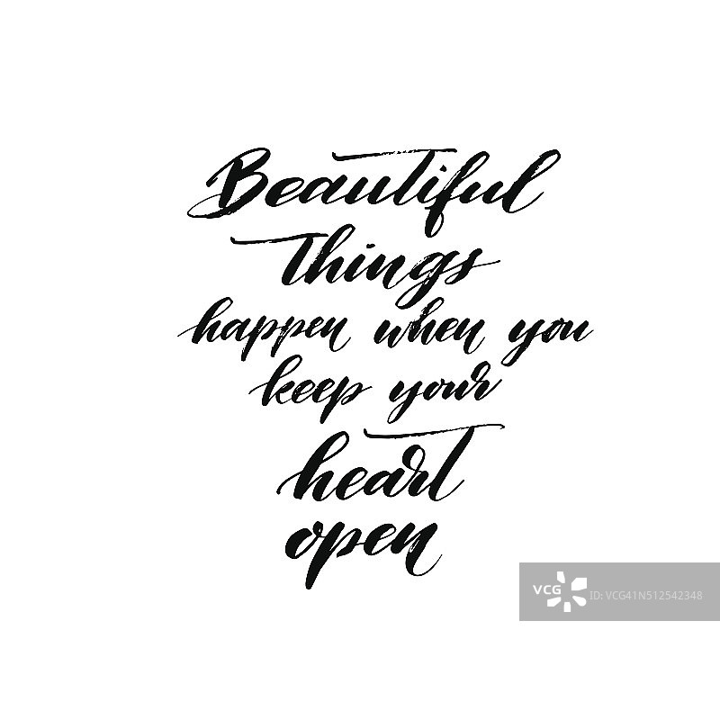 保持内心开放，美好的事情就会发生图片素材