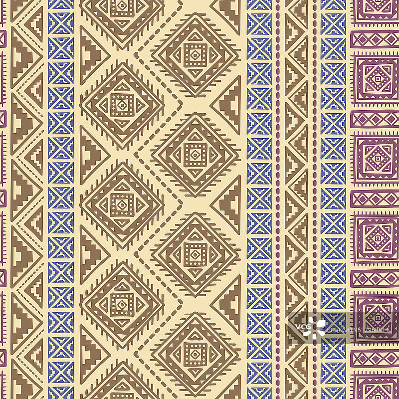 手绘民族风无缝图案图片素材