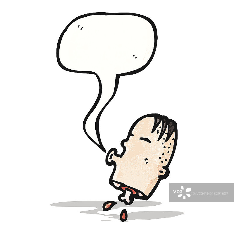 吹口哨的断头卡通图片素材