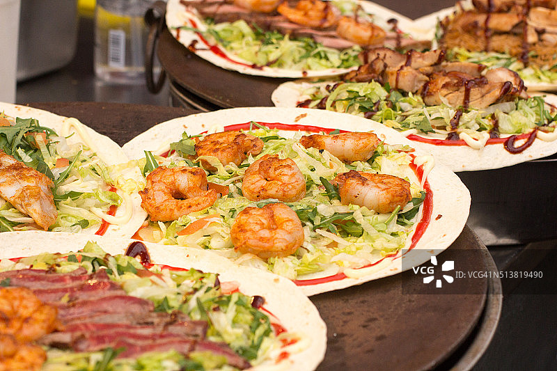 伦敦博罗市场里的鲜虾图片素材