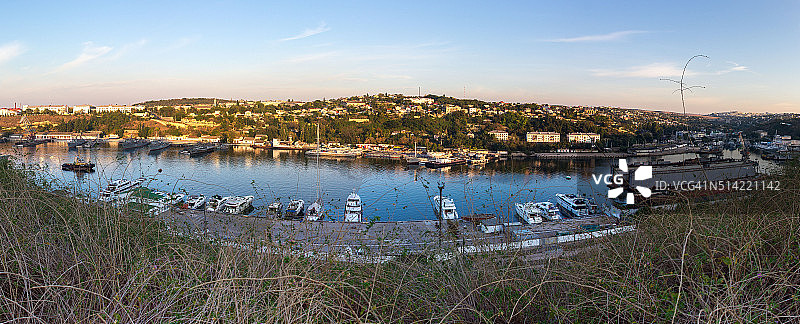 塞瓦斯托波尔港全景图片素材