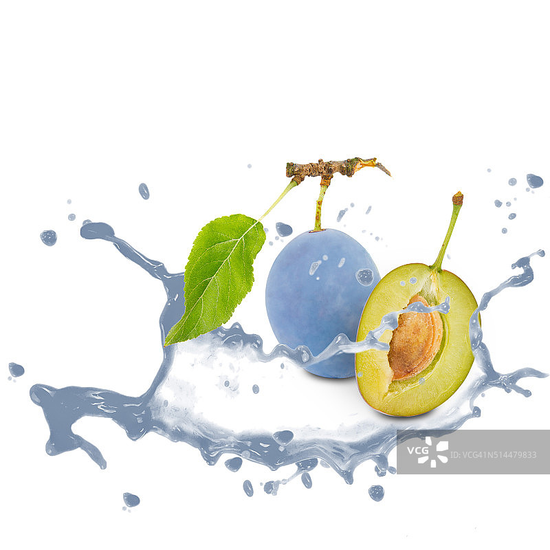 李子飞溅图片素材