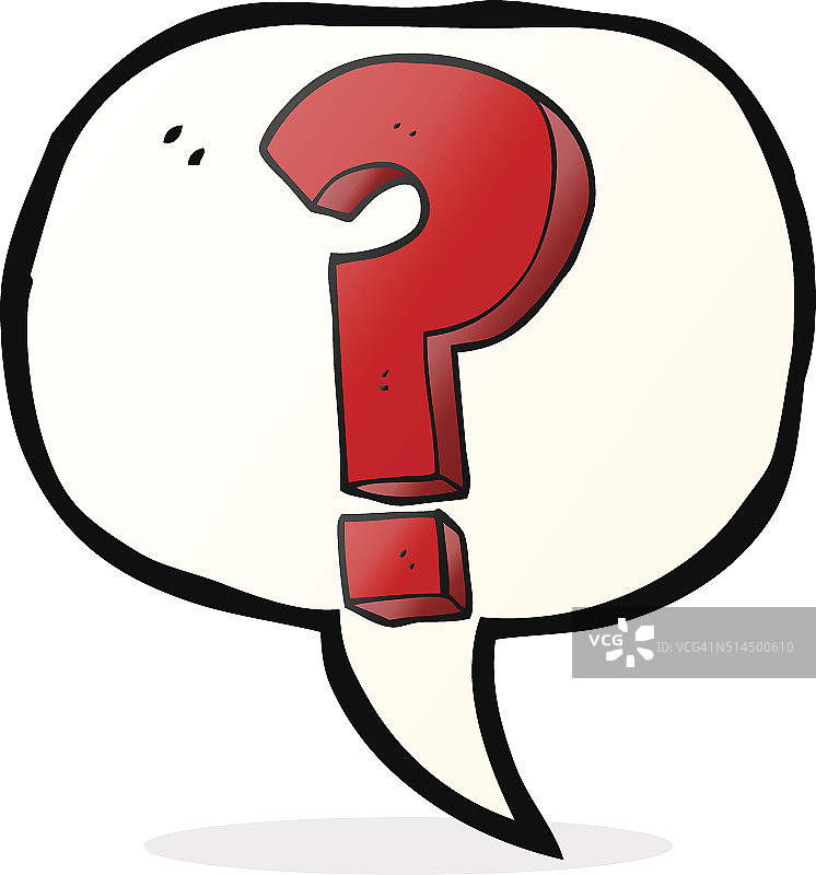卡通问号符号语音气泡图片素材