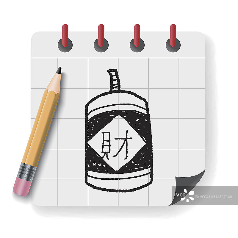 中国新年：中式鞭炮涂鸦图片素材