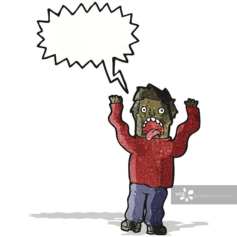 卡通害怕男人图片素材