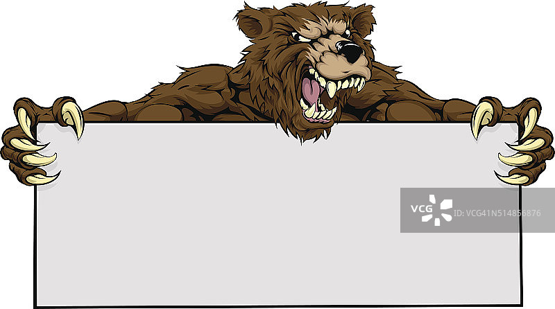 熊运动吉祥物标志图片素材