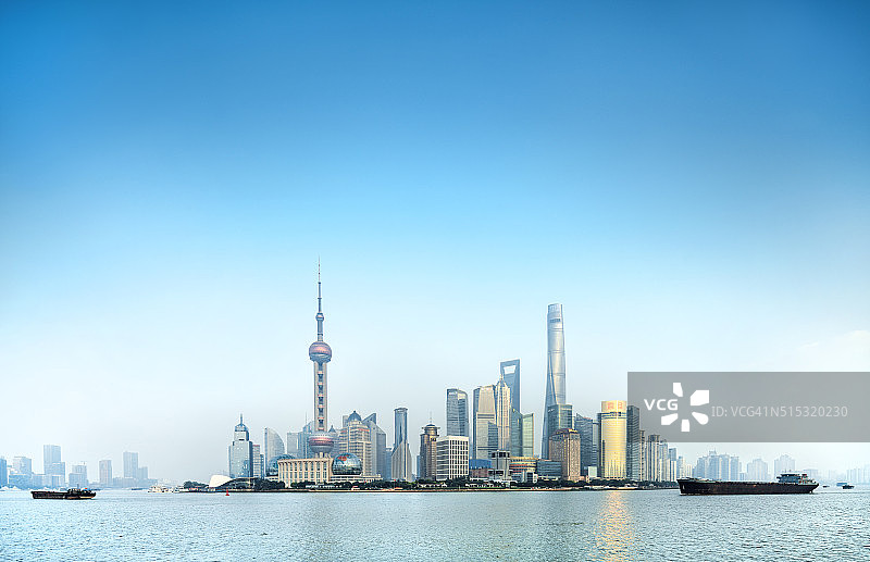 中国上海天际线图片素材