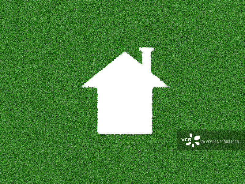 3D草地房屋模型图片素材