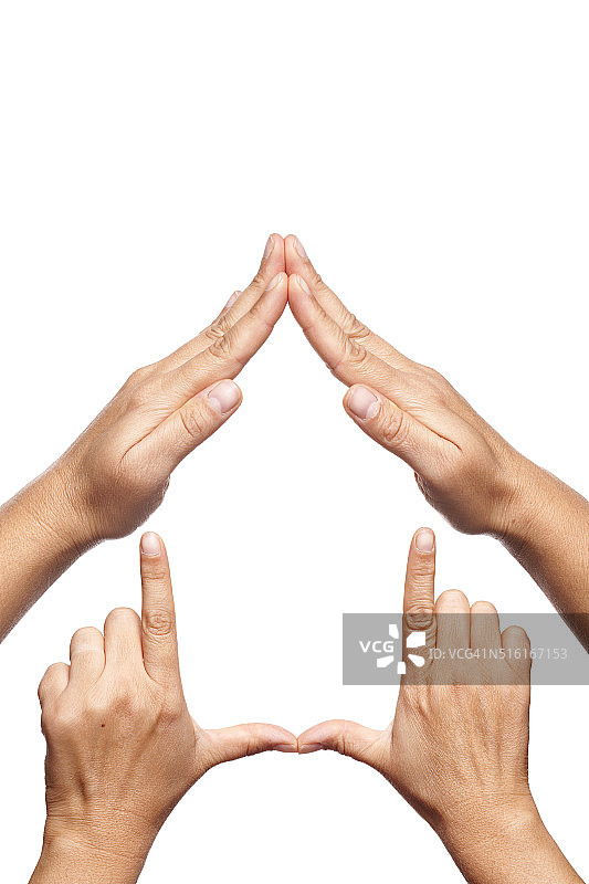 双手呵护的家园图片素材