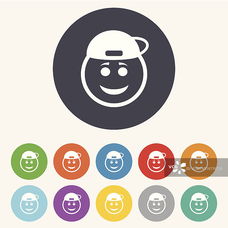 微笑说唱歌手头像图标图片素材