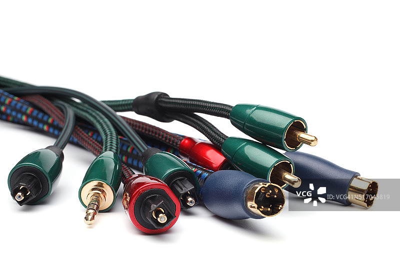 一组音视频线缆图片素材