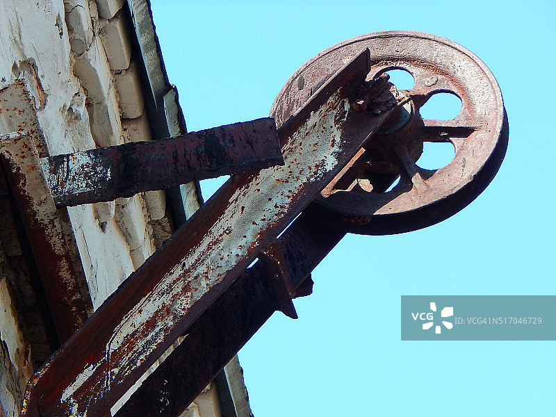 起重机构滚轮的滑轮部件图片素材