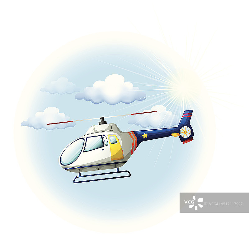 天空中的直升机图片素材