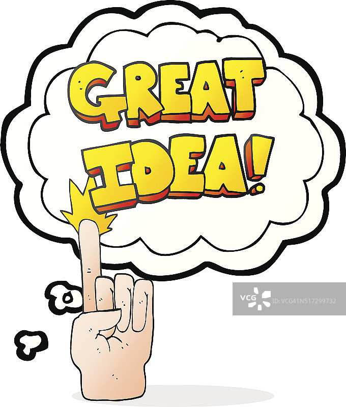 想法泡泡卡通好主意符号图片素材