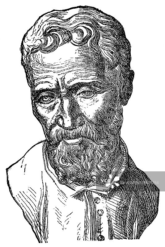 意大利艺术家米开朗基罗图片素材