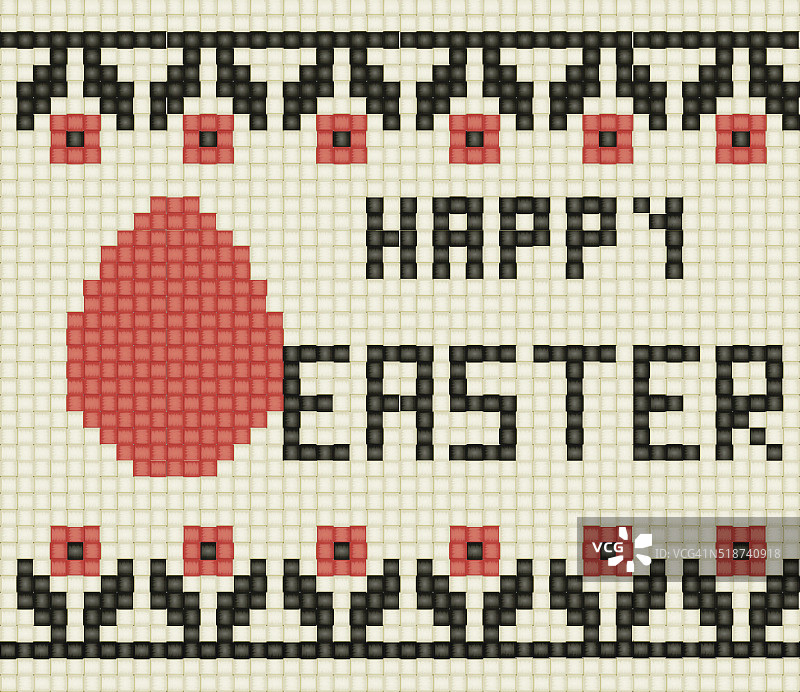 民族风背景上的复活节彩蛋图片素材