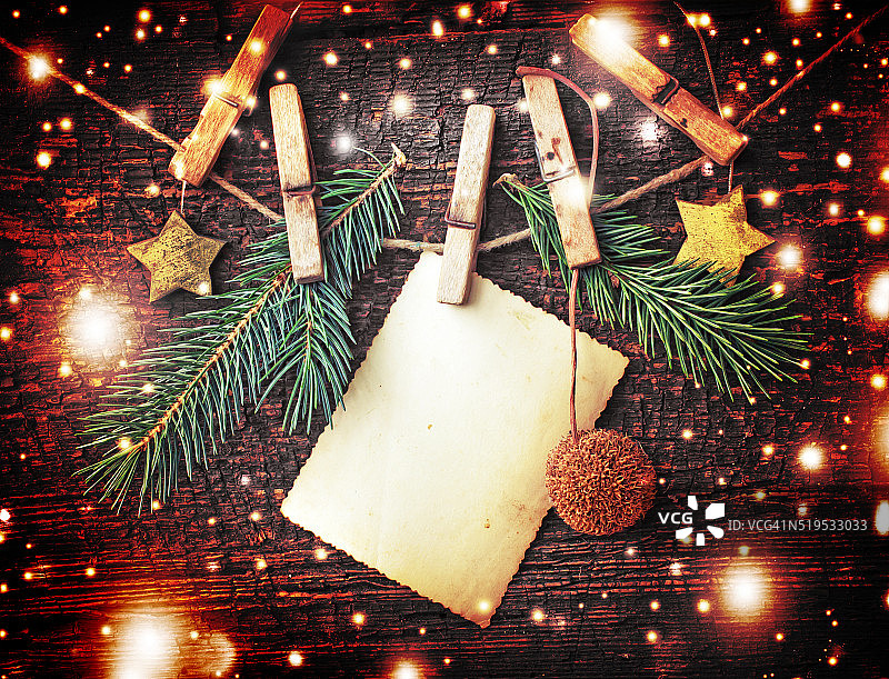 圣诞节背景/复古风格圣诞贺卡图片素材