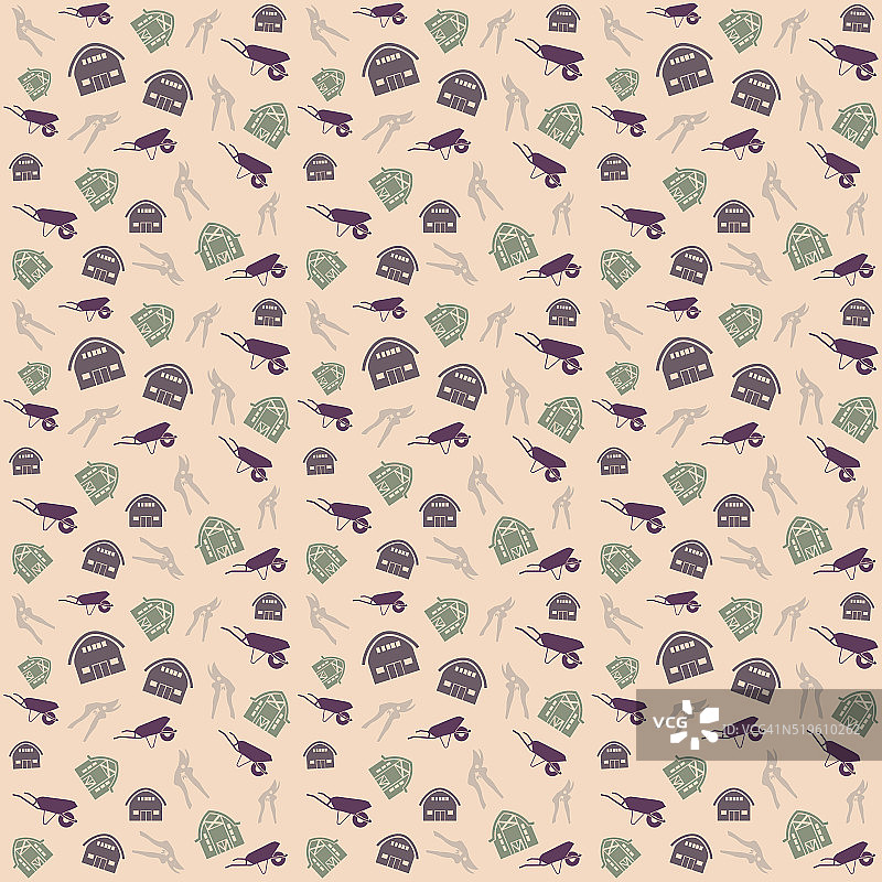 农场图案无缝背景图片素材