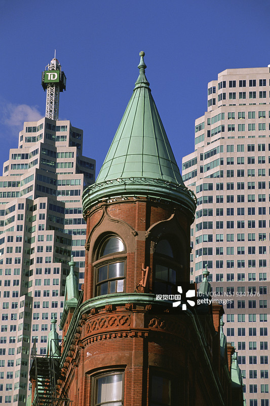 多伦多的熨斗大厦和摩天大楼图片素材