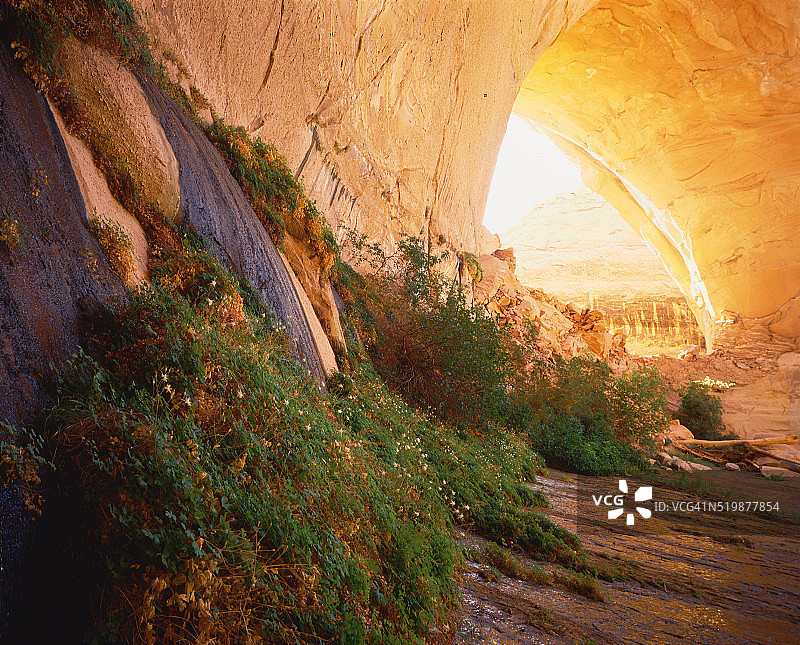 阳光穿透狼拱门图片素材