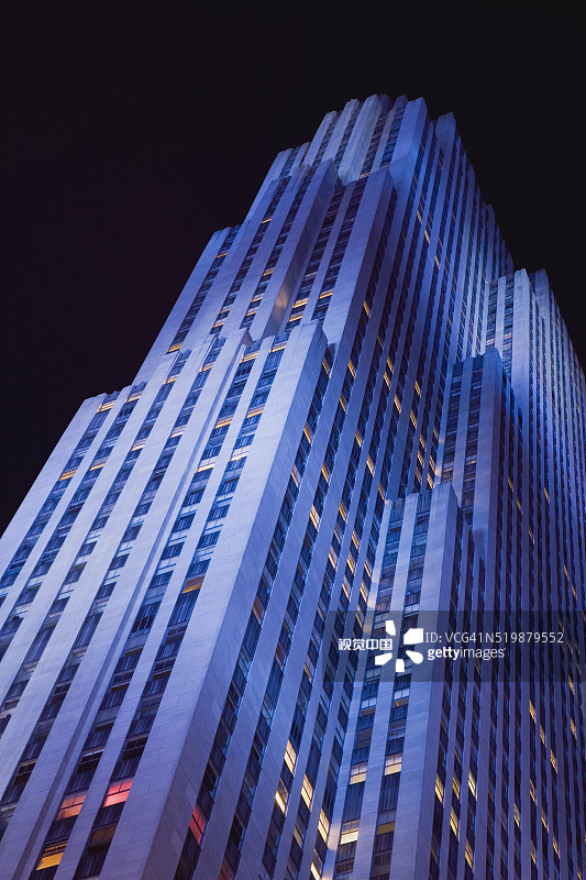 洛克菲勒中心的通用电气大楼图片素材