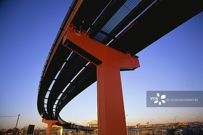 纽瓦克机场单轨列车轨道图片素材