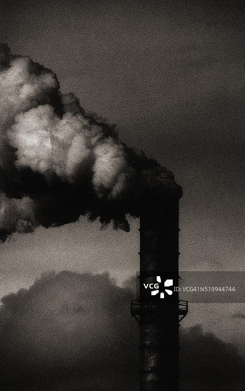 工厂烟囱图片素材